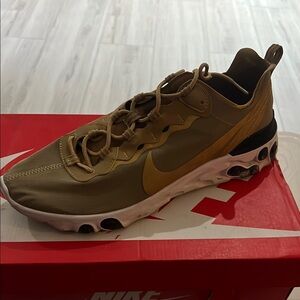 Nike Tan Sneakers with React Cushioning